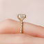 1.5 CT Oval Hidden Halo Moissanite Engagement Ring With Twisted Band - crownmoissanite