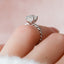 2.0 CT Oval Twisted Band & Hidden Halo Moissanite Engagement Ring - crownmoissanite