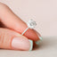 2.0 CT Round Shaped Moissanite Hidden Halo Engagement Ring - crownmoissanite