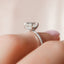 1.50 CT Pear Pave Setting Moissanite Engagement Ring - crownmoissanite
