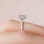 1.50 CT Emerald Shaped Moissanite Hidden Halo Engagement Ring - crownmoissanite