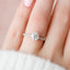 1.0 CT Round Hidden Halo & Pave Setting Moissanite Engagement Ring - crownmoissanite