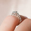 1.50 CT Pear Shaped Moissanite Cluster Engagement Ring - crownmoissanite