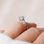 1.5 CT Pear Hidden Halo Moissanite Engagement Ring - crownmoissanite