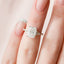 3.50 CT Radiant Cluster Style Moissanite Engagement Ring - crownmoissanite