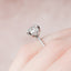 2.5 CT Cushion Hidden Halo & Pave Setting Moissanite Engagement Ring - crownmoissanite