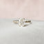 1.5 CT Oval Hidden Halo Moissanite Engagement Ring With Twisted Band - crownmoissanite