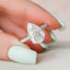5.0 CT Pear Pave Setting Moissanite Engagement Ring - crownmoissanite