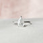 1.50 CT Pear Shaped Moissanite Hidden Halo Engagement Ring - crownmoissanite