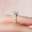 3.0 CT Emerald Cut Solitaire & Dainty Pave Moissanite Engagement Ring - crownmoissanite