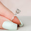 3.0 CT Emerald Cut Solitaire & Dainty Pave Moissanite Engagement Ring - crownmoissanite