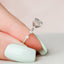 3.0 CT Emerald Cut Solitaire & Dainty Pave Moissanite Engagement Ring - crownmoissanite