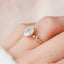 2.0 CT Oval Cut Cluster Style Pave Moissanite Engagement Ring - crownmoissanite