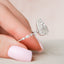 4.0 CT Pear Cut Pave Setting Moissanite Engagement Ring - crownmoissanite
