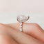 4.0 CT Pear Cut Pave Setting Moissanite Engagement Ring - crownmoissanite
