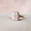 3.50 CT Radiant Halo & Split Shank Moissanite Engagement Ring - crownmoissanite