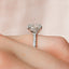 3.0 CT Oval Hidden Halo & Pave Setting Moissanite Engagement Ring - crownmoissanite