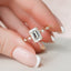 2.5 Ct Emerald Dainty Pave Moissanite Engagement Ring - crownmoissanite