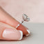 4.0 CT Round Cut Dainty Pave Setting Moissanite Engagement Ring - crownmoissanite