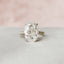 5.0 CT Oval Cut Pave Setting Moissanite Engagement Ring - crownmoissanite