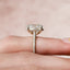 5.0 CT Oval Cut Pave Setting Moissanite Engagement Ring - crownmoissanite