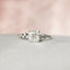 1.50 CT Cushion Shaped Moissanite Hidden Halo Engagement Ring - crownmoissanite