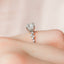 1.50 CT Cushion Shaped Moissanite Hidden Halo Engagement Ring - crownmoissanite