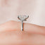 1.50 CT Pear Shaped Moissanite Hidden Halo Engagement Ring - crownmoissanite