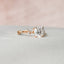 1.50 Carats Round Shape Micro-paved Accent Stones Moissanite Diamond Engagement Ring - crownmoissanite