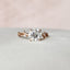 1.50 Carats Round Shape Micro-paved Accent Stones Moissanite Diamond Engagement Ring - crownmoissanite