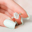 2.0 CT Oval Cut Cluster Style Pave Moissanite Engagement Ring - crownmoissanite