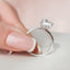 6.0 CT Cushion Cut Solitaire Solitaire Moissanite Engagement Ring - crownmoissanite