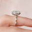 4.5 CT Oval Dainty Pave Style Moissanite Engagement Ring - crownmoissanite