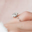 3.0 CT Oval Cut Dainty Pave Setting Moissanite Engagement Ring - crownmoissanite