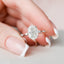 3.0 CT Oval Cut Dainty Pave Setting Moissanite Engagement Ring - crownmoissanite
