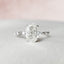 3.0 CT Oval Cut Dainty Pave Setting Moissanite Engagement Ring - crownmoissanite