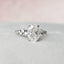 2.0 CT Oval Cut Cluster Style Pave Moissanite Engagement Ring - crownmoissanite