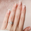 2.0 CT Oval Cut Cluster Style Pave Moissanite Engagement Ring - crownmoissanite
