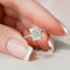 2.5 CT Radiant Hidden Halo Twisted Band Moissanite Engagement Ring - crownmoissanite