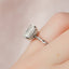 2.5 CT Radiant Hidden Halo Twisted Band Moissanite Engagement Ring - crownmoissanite