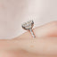 2.5 CT Radiant Hidden Halo Twisted Band Moissanite Engagement Ring - crownmoissanite