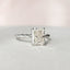 2.5 CT Radiant Hidden Halo Twisted Band Moissanite Engagement Ring - crownmoissanite