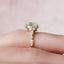 2.0 CT Oval Cluster Art Deco Style Moissanite Engagement Ring - crownmoissanite