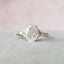 2.0 CT Oval Cluster Art Deco Style Moissanite Engagement Ring - crownmoissanite
