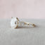2.0 CT Oval Shaped Moissanite Cluster Engagement Ring - crownmoissanite