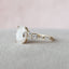 2.0 CT Oval Cluster Art Deco Style Moissanite Engagement Ring - crownmoissanite