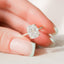4.50 CT Cushion Pave & Hidden Halo Style Moissanite Engagement Ring - crownmoissanite