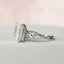 4.0 CT Emerald Twig Pave Setting Moissanite Engagement Ring - crownmoissanite
