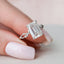 4.0 CT Emerald Twig Pave Setting Moissanite Engagement Ring - crownmoissanite