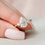 2.0 CT Pear Shaped Moissanite Three Stones Engagement Ring - crownmoissanite